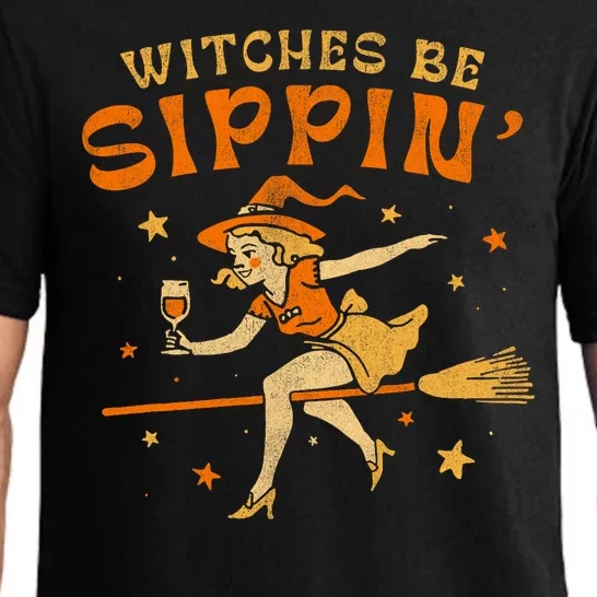 Witches Be Sippin Halloween Holiday Spooky Pajama Set