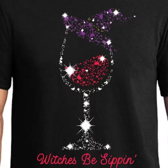 Witches Be Sippin Witch Squad Wine Glass Halloween Party Pajama Set