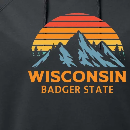 Wisconsin Badger State Performance Fleece Hoodie