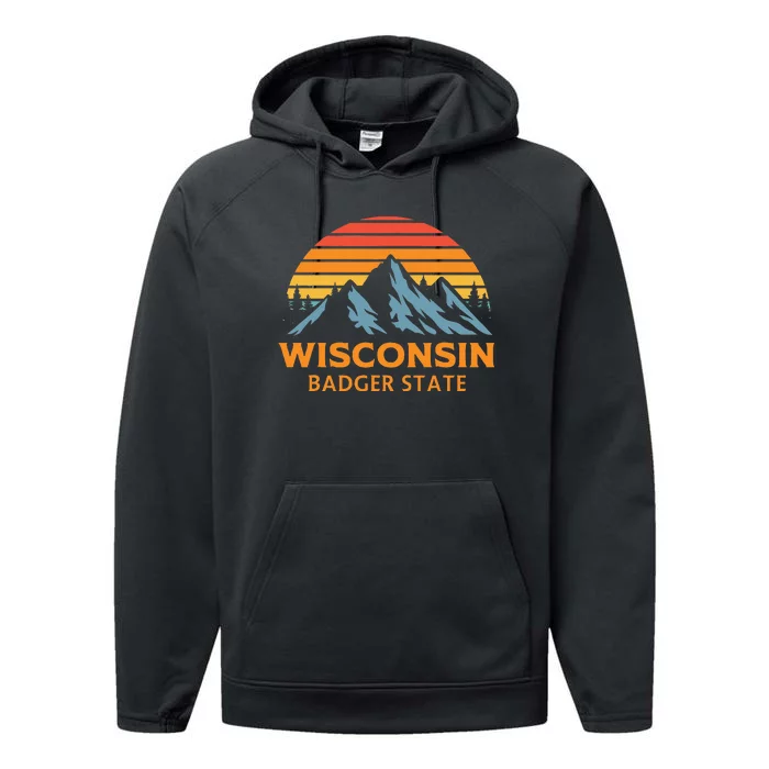 Wisconsin Badger State Performance Fleece Hoodie