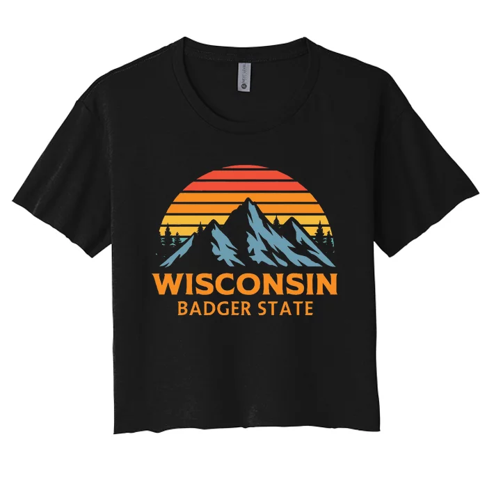 Wisconsin Badger State Women's Crop Top Tee