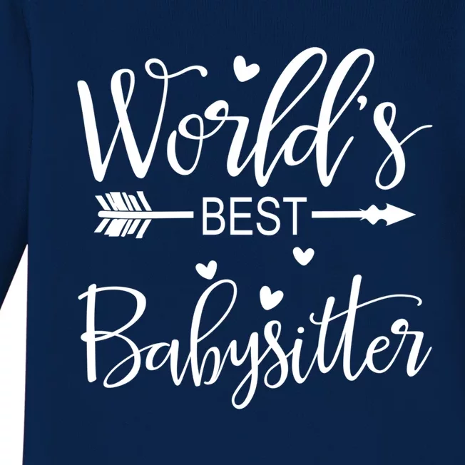 World's Best Sitter Gift Baby Long Sleeve Bodysuit