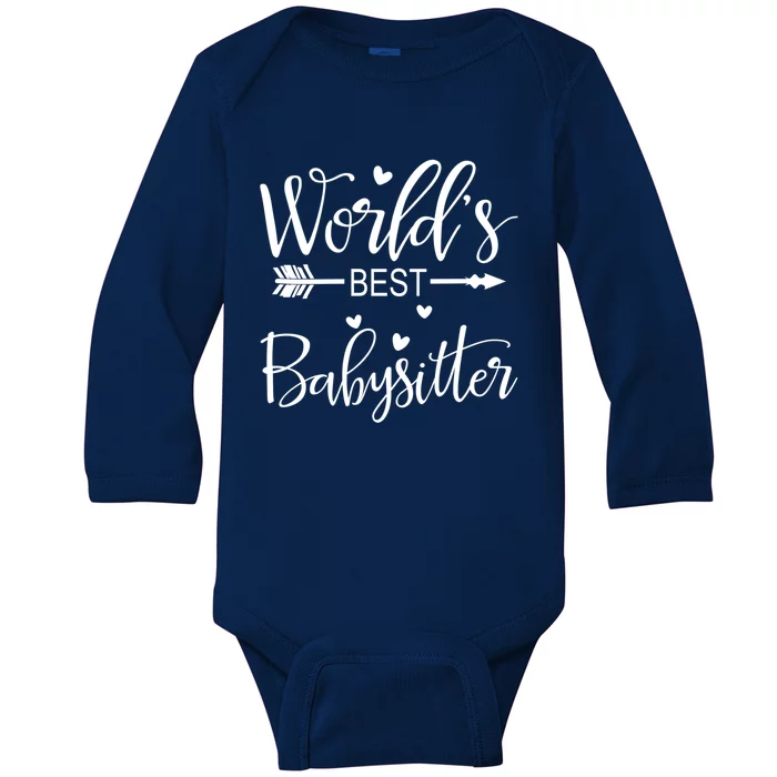 World's Best Sitter Gift Baby Long Sleeve Bodysuit