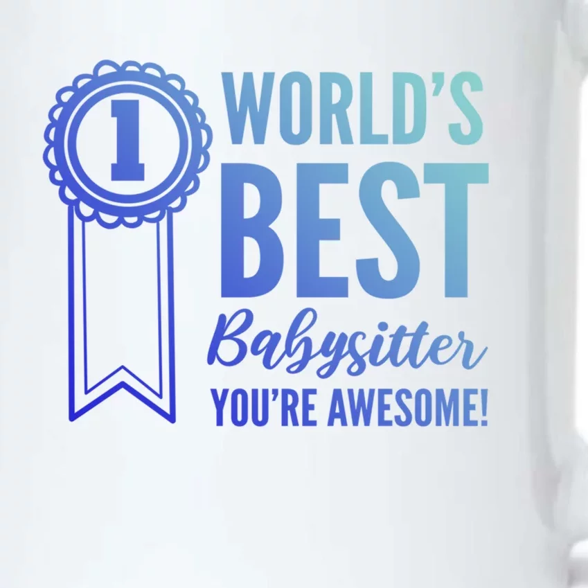 World's Best Sitter! Caregiver Gift Black Color Changing Mug