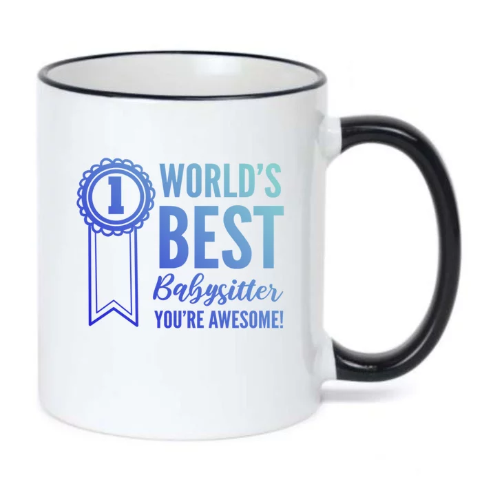 World's Best Sitter! Caregiver Gift Black Color Changing Mug