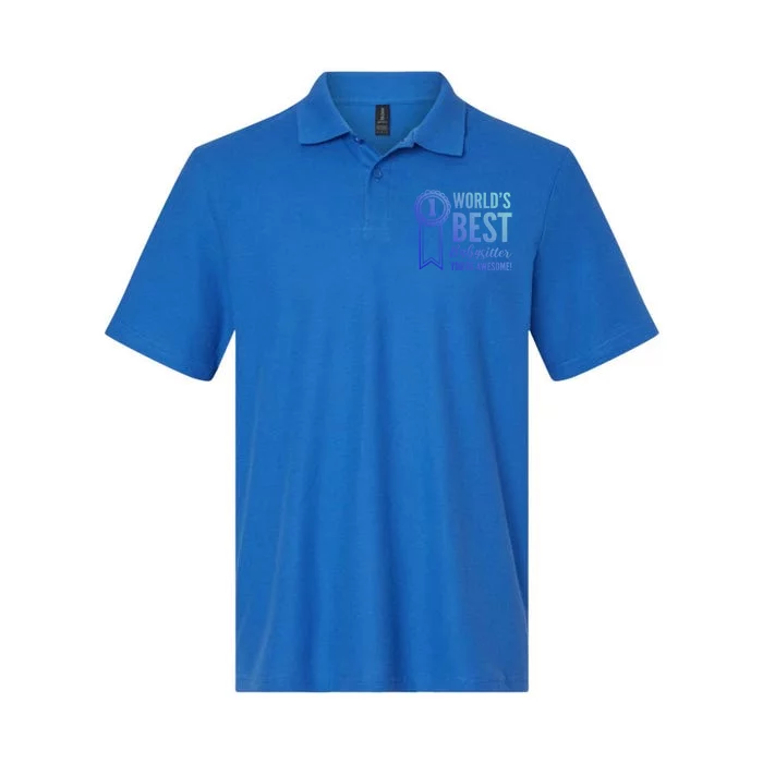 World's Best Sitter! Caregiver Gift Softstyle Adult Sport Polo