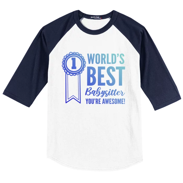 World's Best Sitter! Caregiver Gift Baseball Sleeve Shirt