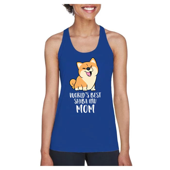 World's Best Shiba Inu Mom Dog Shiba Mama Cute Shiba Inu Great Gift Women's Racerback Tank