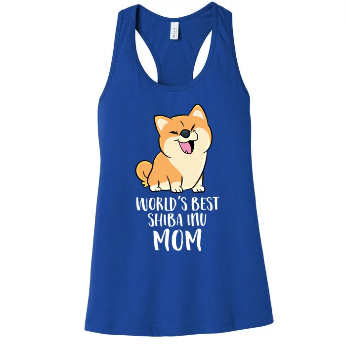 World's Best Shiba Inu Mom Dog Shiba Mama Cute Shiba Inu Great Gift Women's Racerback Tank