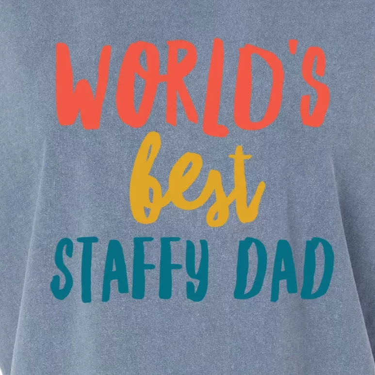 World&X27;S Best Staffy Dad Garment-Dyed Women's Muscle Tee