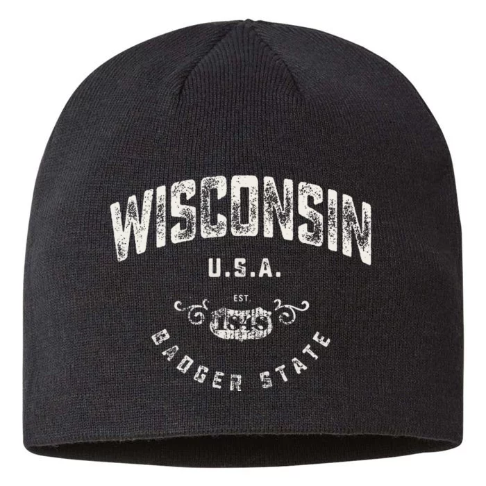 Wisconsin Badger State Vintage 8 1/2in Sustainable Knit Beanie