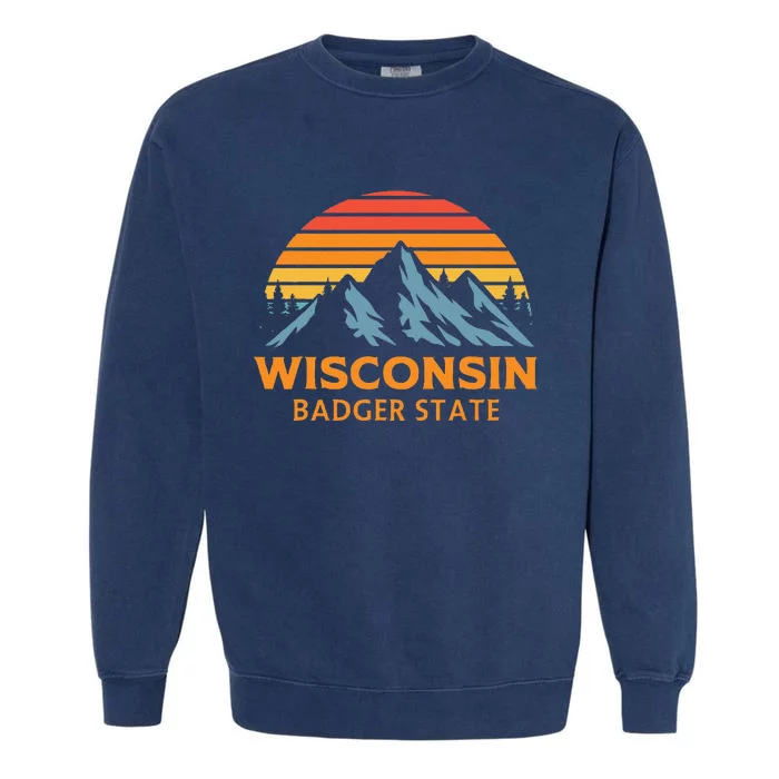 Wisconsin Badger State Garment-Dyed Sweatshirt