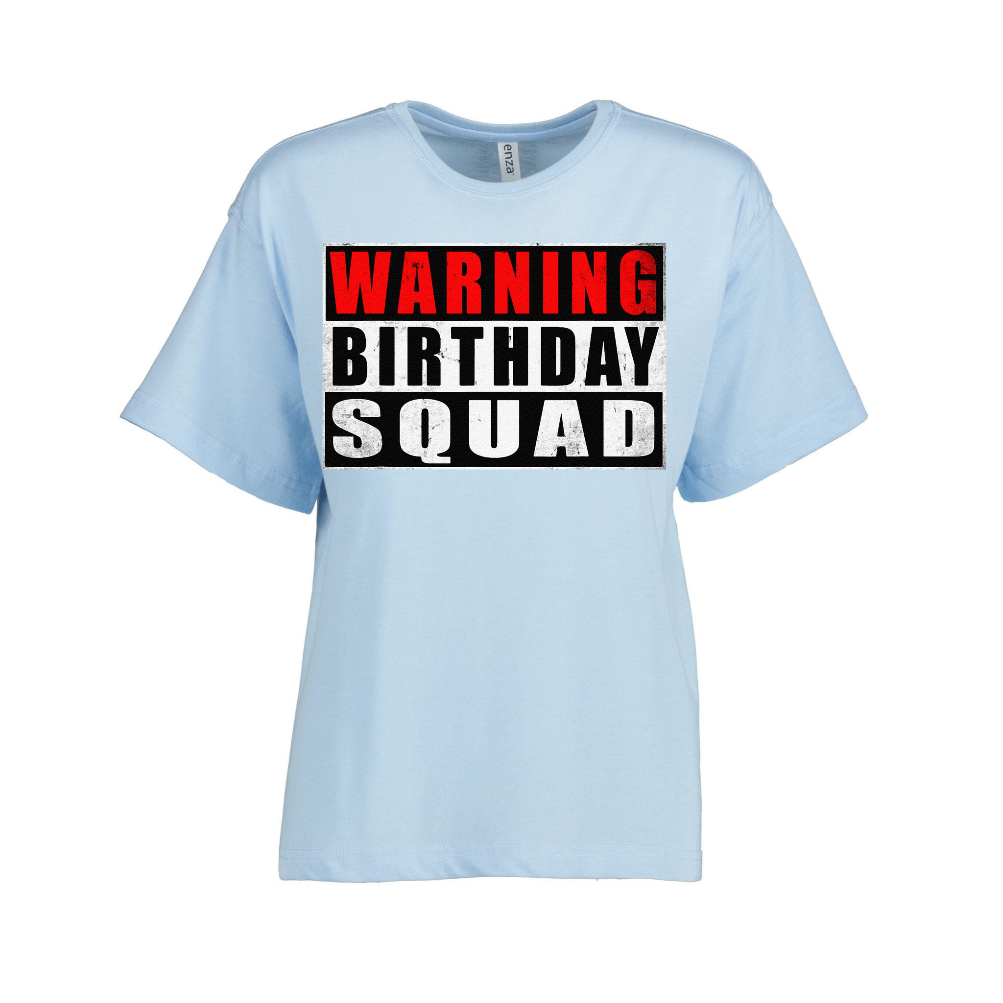 Warning Birthday Squad Funny Quotes Vintage Women's Boxy T-Shirt |  TeeShirtPalace