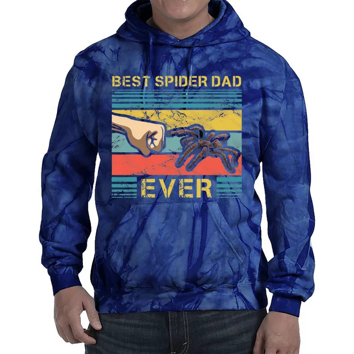 Worlds Best Spider Dad Funny Spider Animal Enthusiast Tie Dye Hoodie