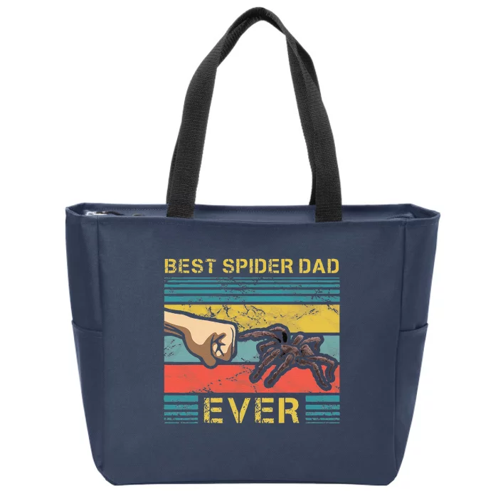 Worlds Best Spider Dad Funny Spider Animal Enthusiast Zip Tote Bag