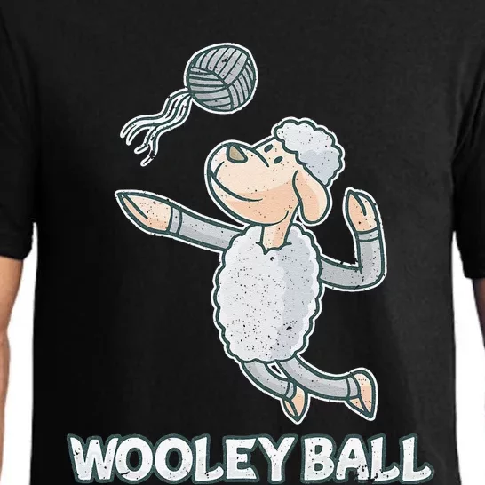 Wooley Ball Sheep Playing Volleyball Wool Lamb Farm Famer Pajama Set