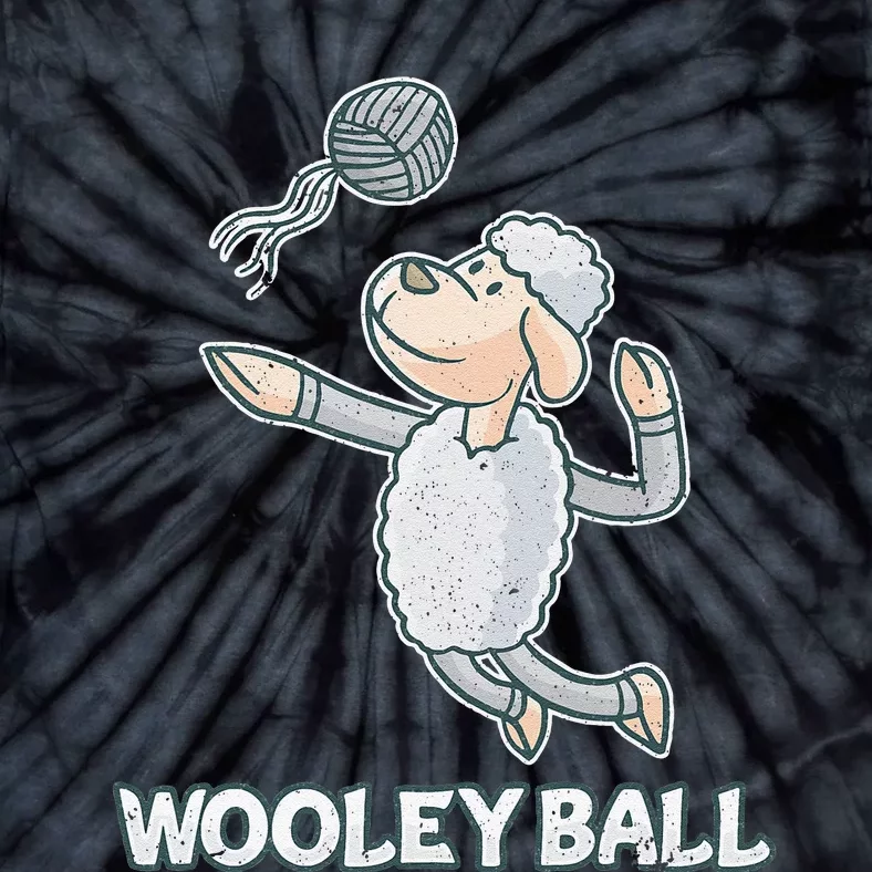 Wooley Ball Sheep Playing Volleyball Wool Lamb Farm Famer Tie-Dye T-Shirt