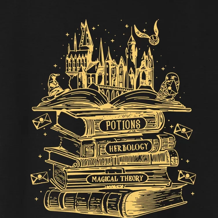 Wizard Book Shop Women's Crop Top Tee