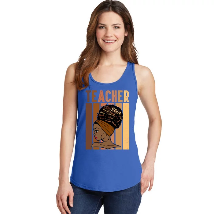 Wo Black Smart Teacher Afro Love Melanin African Funny Gift Ladies Essential Tank