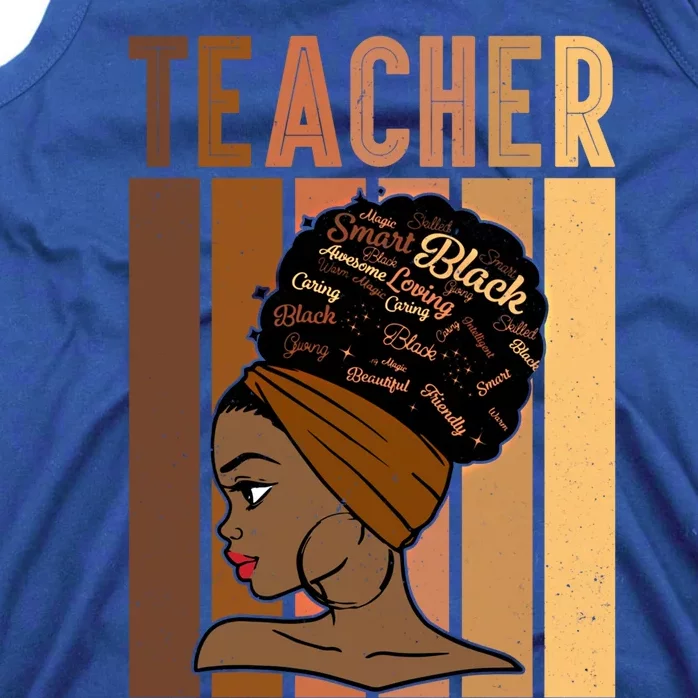 Wo Black Smart Teacher Afro Love Melanin African Funny Gift Tank Top