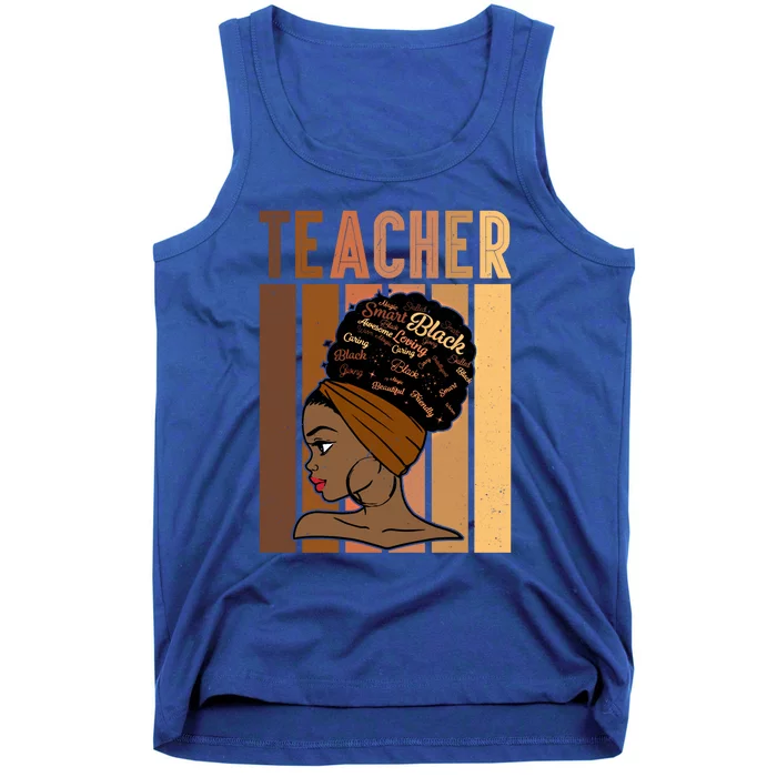 Wo Black Smart Teacher Afro Love Melanin African Funny Gift Tank Top