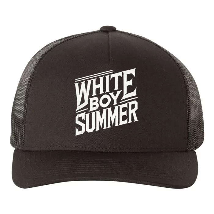 White Boy Summer Boating Funny Summer Yupoong Adult 5-Panel Trucker Hat