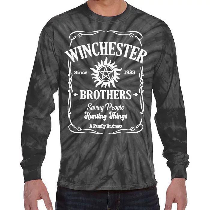 Winchester Brothers Saving People Hunting Things Tie-Dye Long Sleeve Shirt