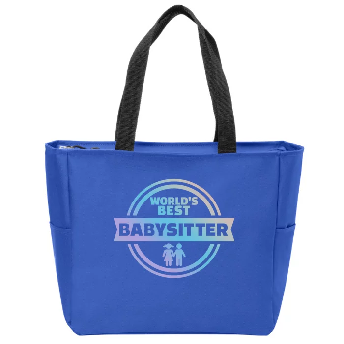 World's Best Sitter Great Gift Zip Tote Bag