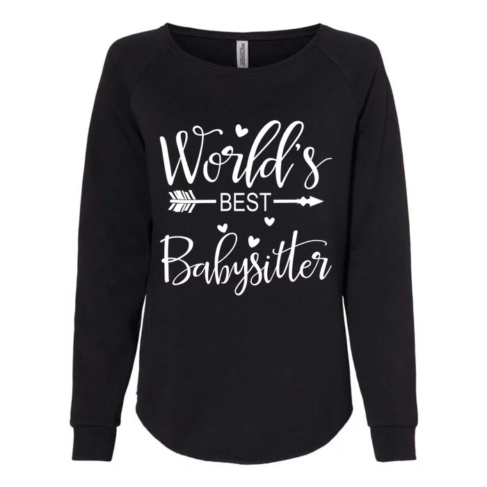 World's Best Sitter Gift Womens California Wash Sweatshirt