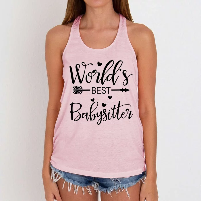 World's Best Sitter Gift Women's Knotted Racerback Tank