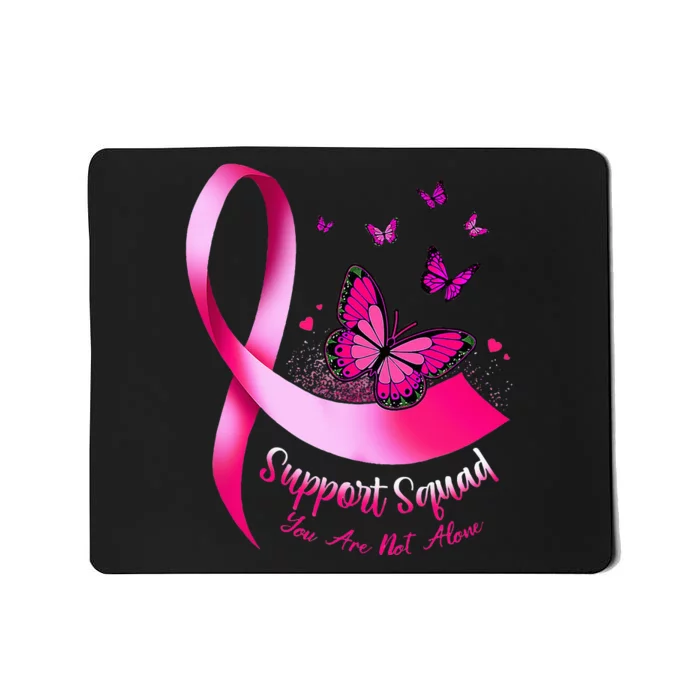 Woman Butterfly Support Squad Breast Cancer Warrior Pink Mousepad