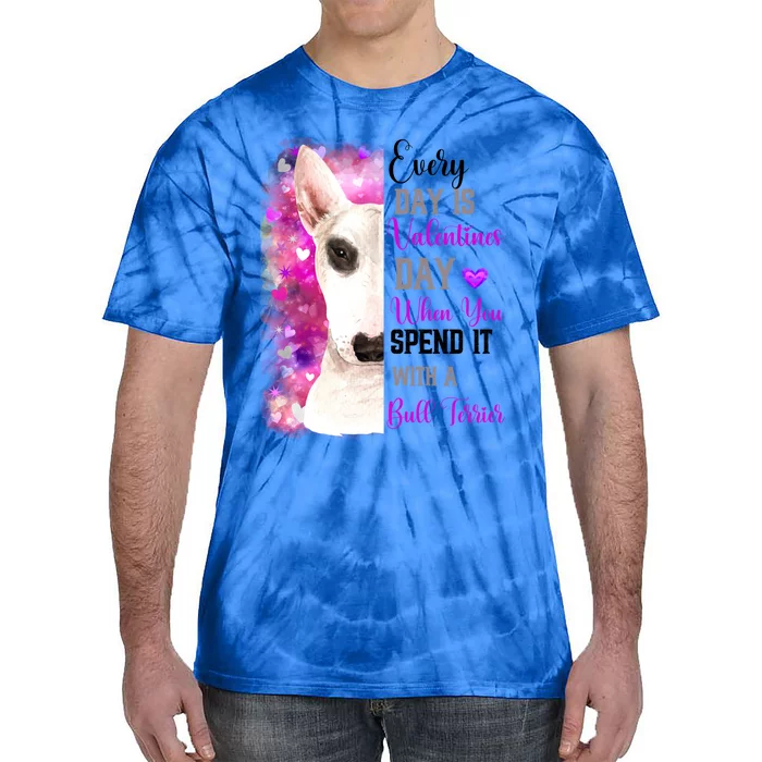 Wo Bull Terrier Valentines Day Mom Dogs Mother Gift Tie-Dye T-Shirt