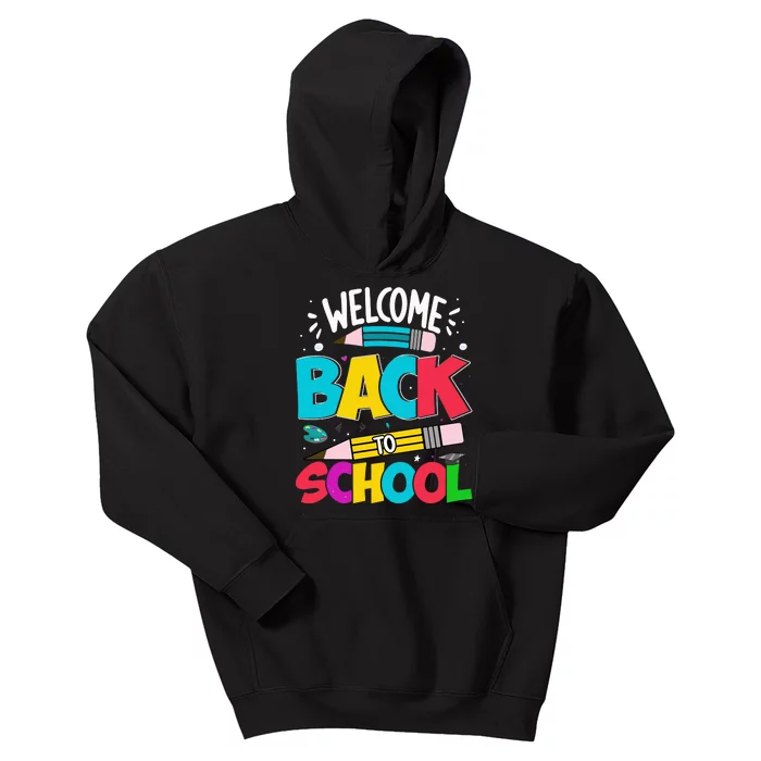 Welcome Back To School Funny Teacher Love Gift Kids Hoodie