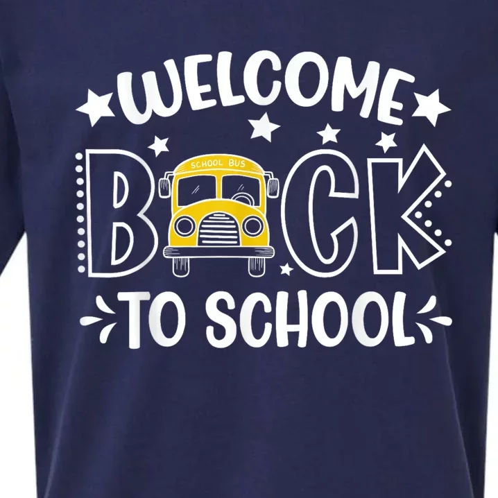 Welcome Back To School First Day Of School Teachers Kids Sueded Cloud Jersey T-Shirt