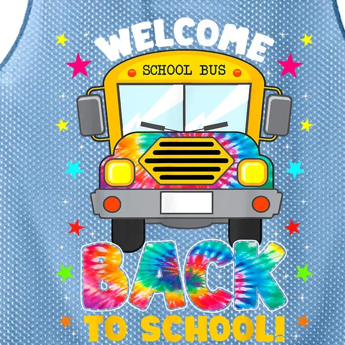 Welcome Back To School Funny Outfit School Bus Driver Mesh Reversible Basketball Jersey Tank