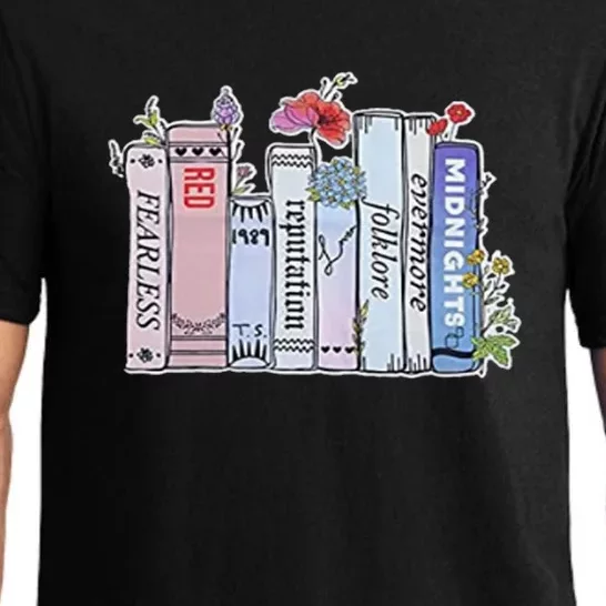 Wildflowers Book Tee Funny Reading Pajama Set