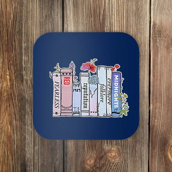 Wildflowers Book Tee Funny Reading Coaster