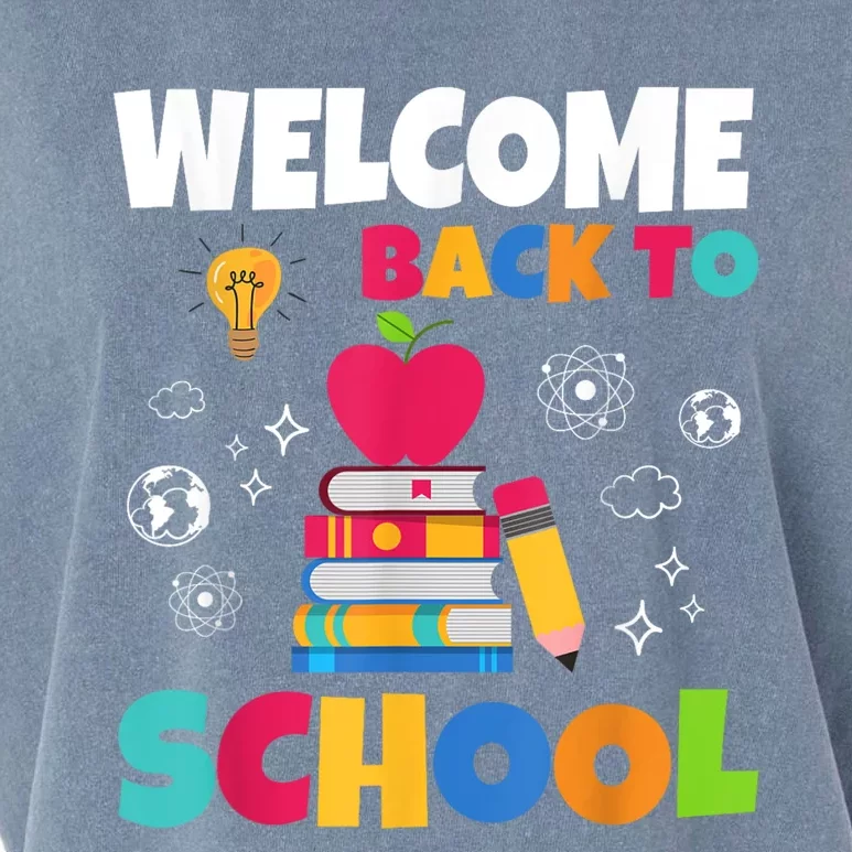 Welcome Back To School First Day Of School Teachers Kids Garment-Dyed Women's Muscle Tee