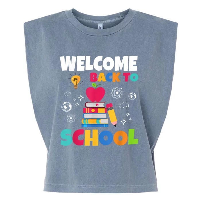 Welcome Back To School First Day Of School Teachers Kids Garment-Dyed Women's Muscle Tee