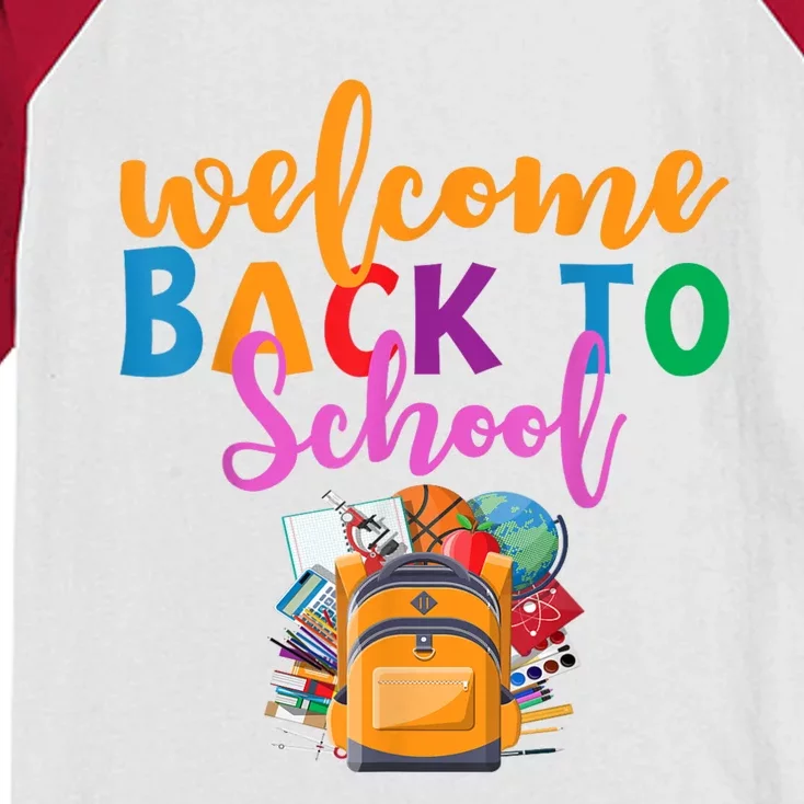 Welcome Back To School First Day Of School Teachers Kids Kids Colorblock Raglan Jersey