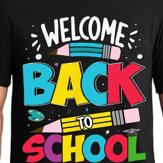 Welcome Back To School For Teachers Students Pajama Set