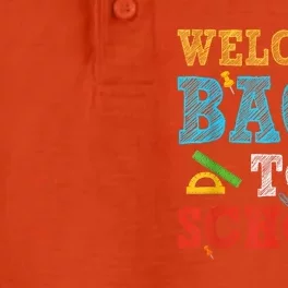 Welcome Back To School First Day Of School Teachers Kids Dry Zone Grid Performance Polo