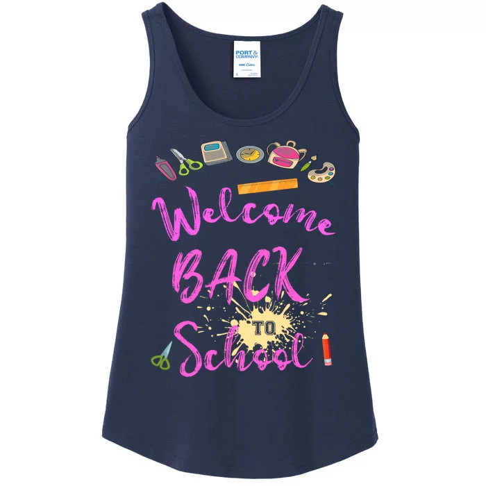 Welcome Back To School Funny Gift Ladies Essential Tank