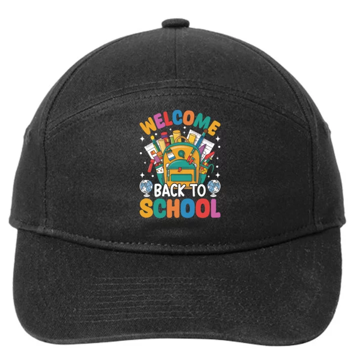 Welcome Back To School 7-Panel Snapback Hat