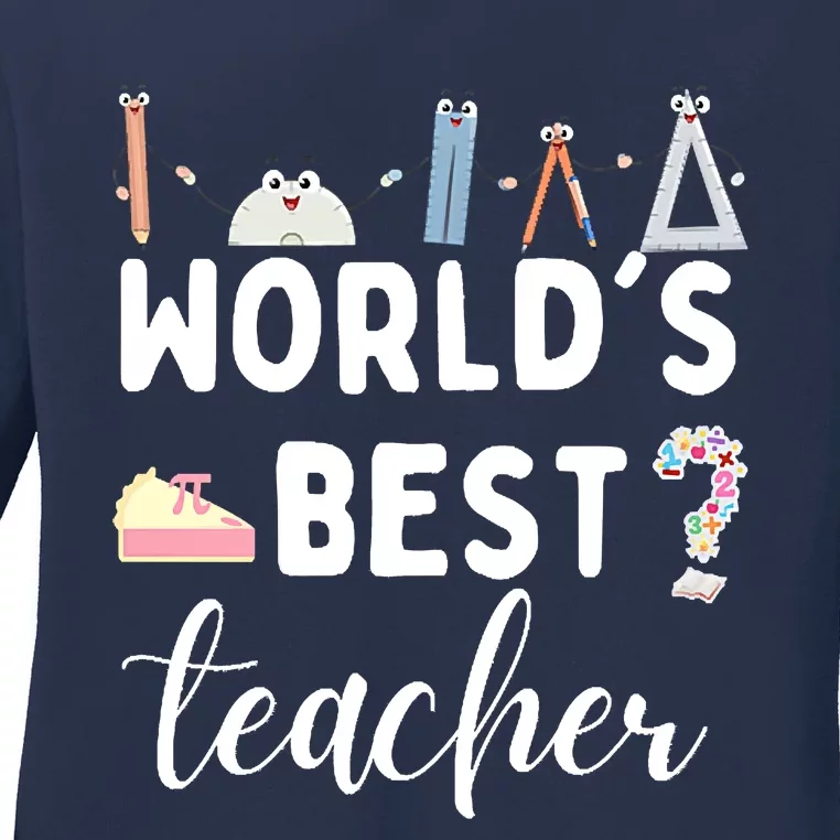 Worlds Best Teacher Ladies Long Sleeve Shirt