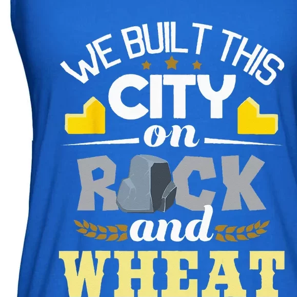 We Built This City On Rock And Wheat Tabletop Board Gaming Ladies Essential Flowy Tank