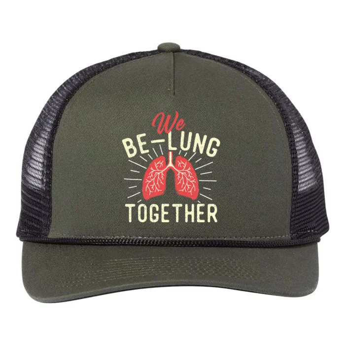 We BeLung Together Respiratory Therapist Therapy Lungs RT Retro Rope Trucker Hat Cap