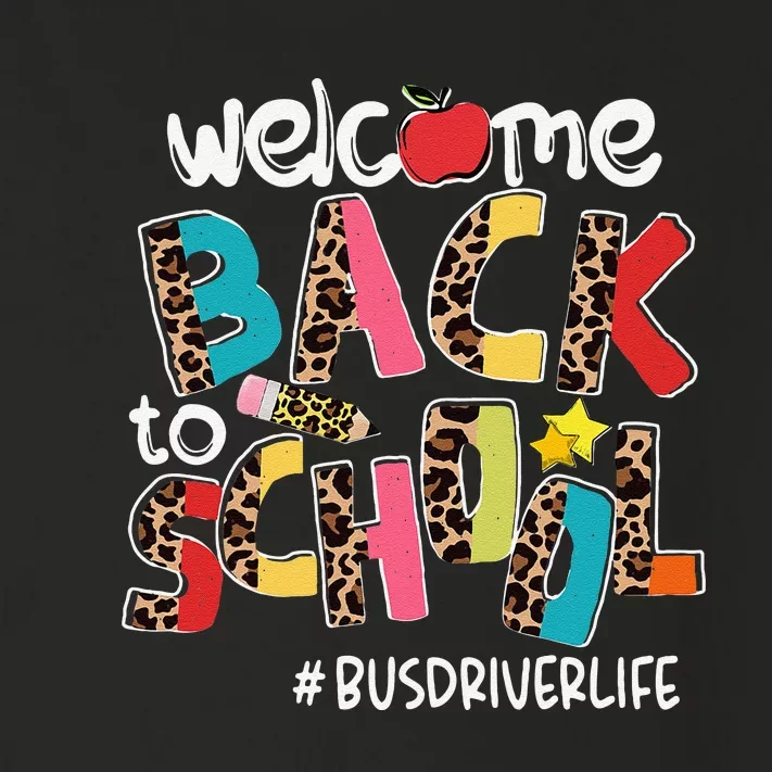 Welcome Back To School Bus Driver Life Leopard Toddler Long Sleeve Shirt