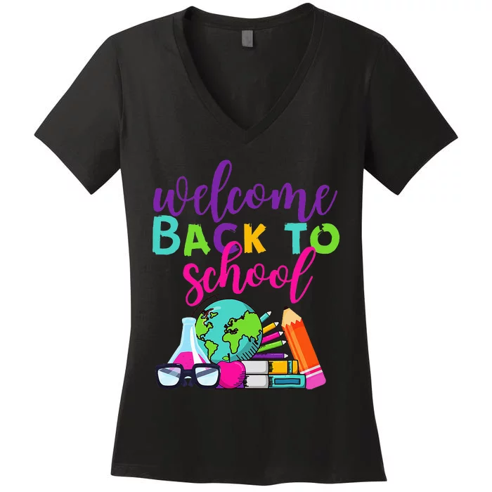 Welcome Back To School Women's V-Neck T-Shirt