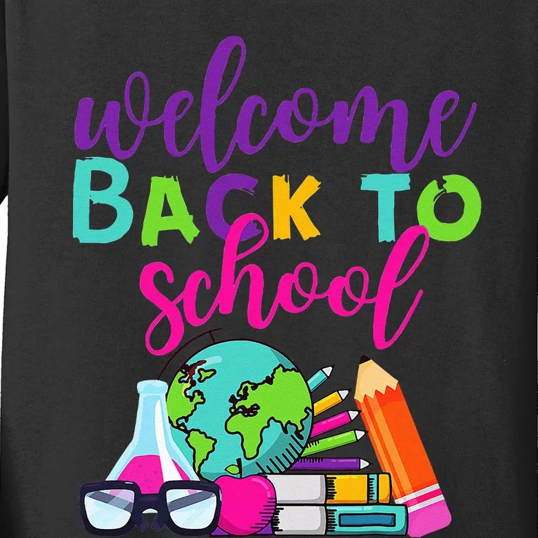 Welcome Back To School Kids Long Sleeve Shirt